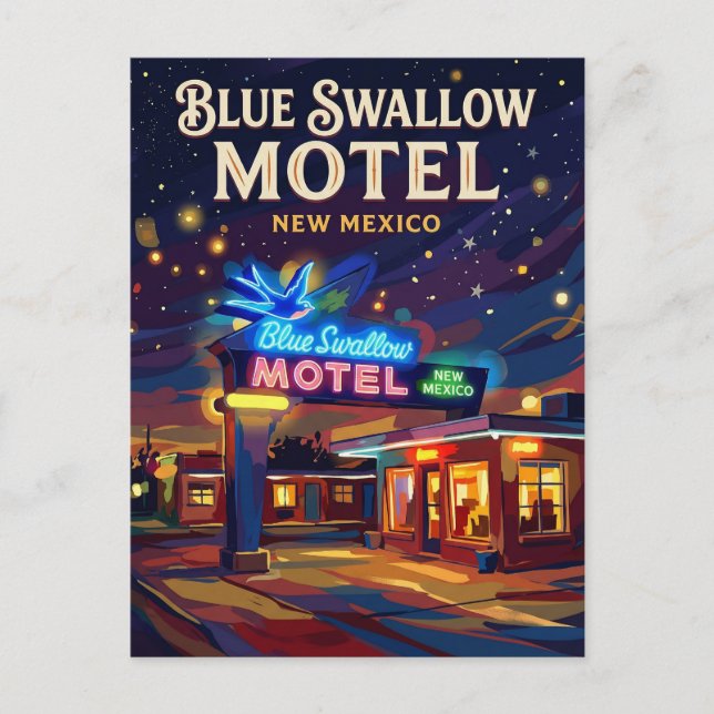 Postal Motel Blue Swallow USA (Anverso)