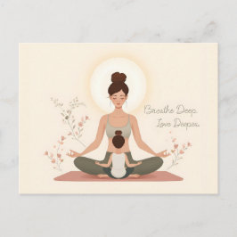 Postal Mother Child Yoga Meditation Art