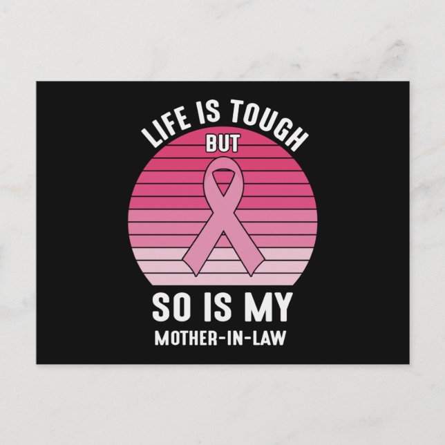Postal Mother In Law Family Matching Breast Cancer Gift (Anverso)
