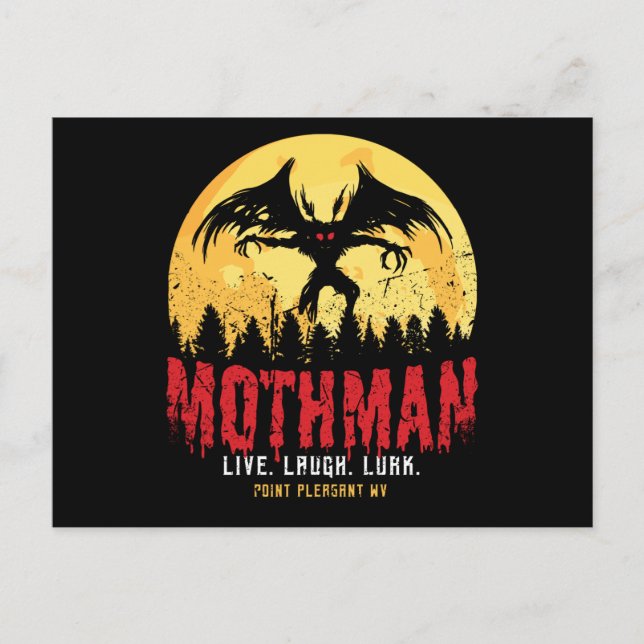 Postal Mothman Vintage Cryptid Point Agradable Regalo (Anverso)
