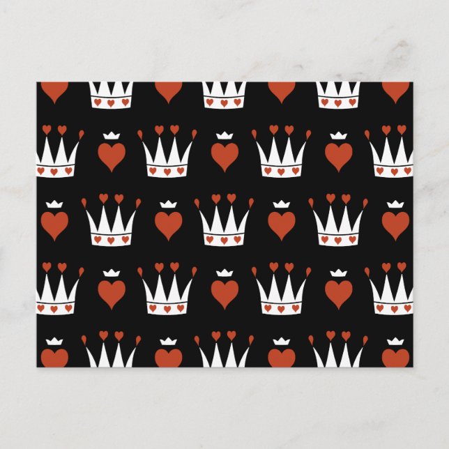 Postal Motif Corazones y Crowns (Anverso)