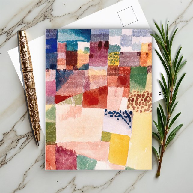 Postal Motif de Hammamet por Paul Klee, Resumen de arte (Subido por el creador)