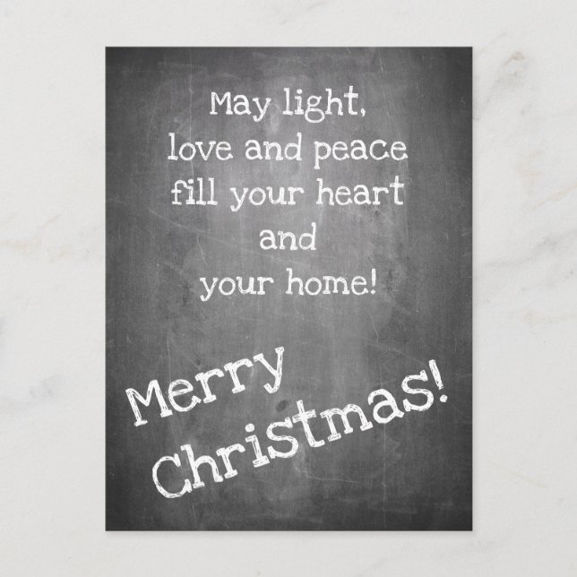 Postal Motif de navidad en forma de pizarra - XMAS Postca (Anverso)