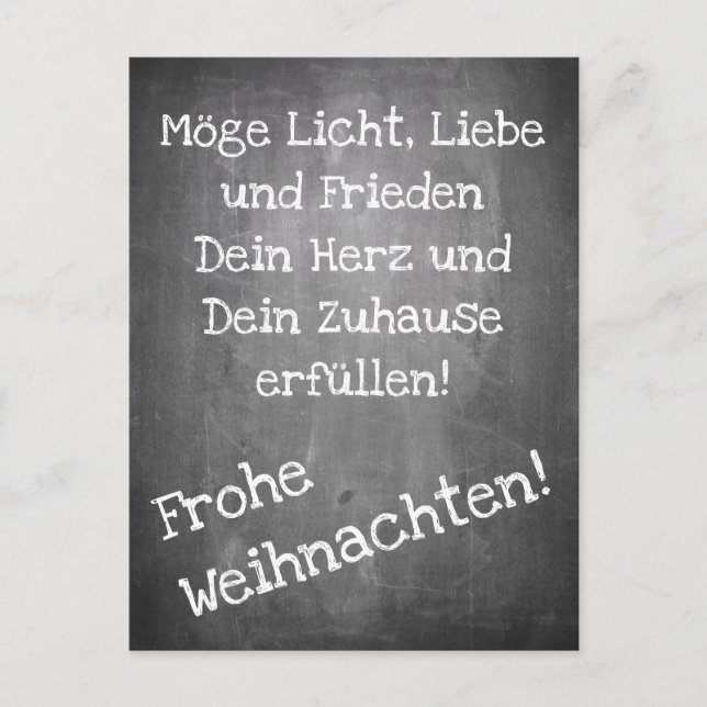 Postal Motif de navidad en forma de pizarra - XMAS Postca (Anverso)