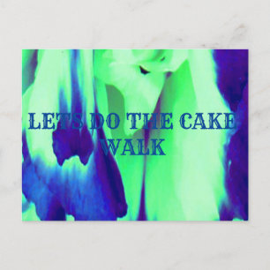 Postal Motif divertido vamos a hacer el arte crema azul c