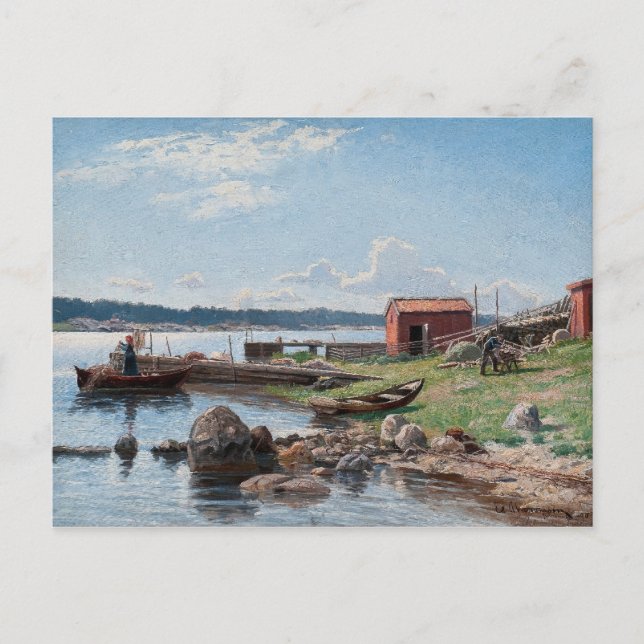 Postal "Motif from Jutholmen" de Abrahamsson (Anverso)
