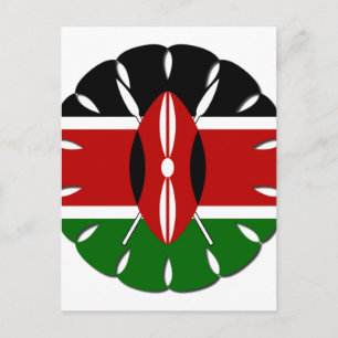 Postal Motif keniano redondo: Símbolo nacional