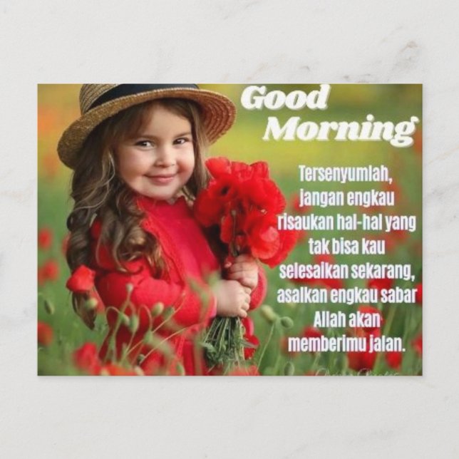 Postal Motivación Buenos días (Anverso)