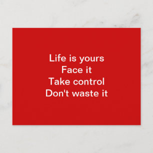Postal Motivación de la vida