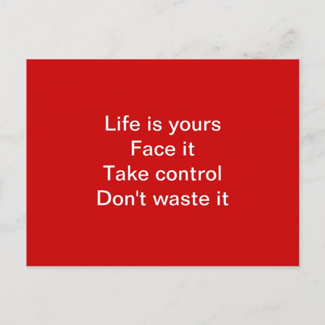Postal Motivación de la vida (Anverso)