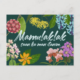 Postal Motivación filipina "Mamulaklak" (Bloom)