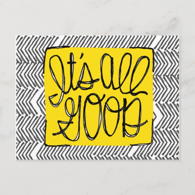 Postal Motivacional, todo está bien |Blanco y negro (Anverso)
