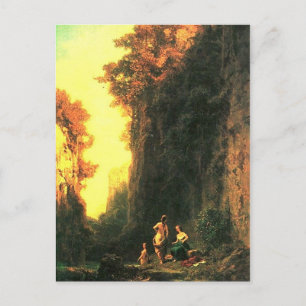 Postal Motivo de la cosecha - Spitzweg - Mujeres de baño