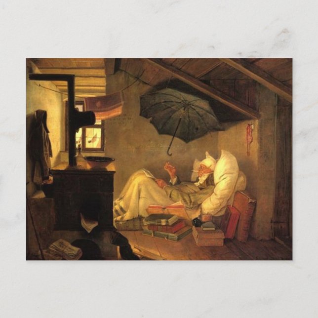 Postal Motivo De La Vintage, El Pobre Poeta (Anverso)