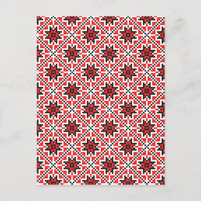 Postal motivo de traje étnico tradicional rumano sin fisu (Anverso)