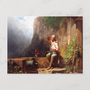 Postal Motivo De Vintage El Guardia De Tejido