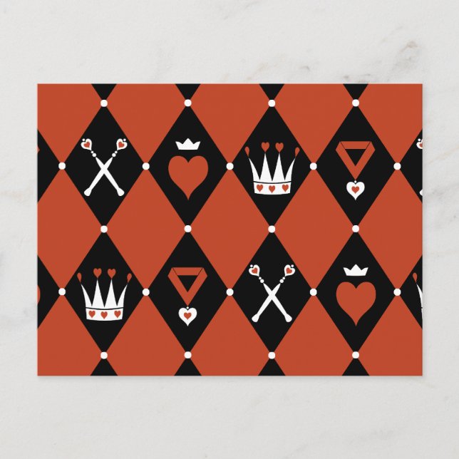 Postal Motivos de la Reina de los Corazones (Anverso)
