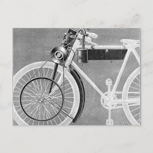 Postal Moto Werner, 1898 (Anverso)