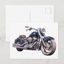 Postal Motocicleta acuarela