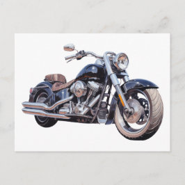 Postal Motocicleta acuarela