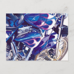 Postal Motocicleta acuática "Blue Steel"