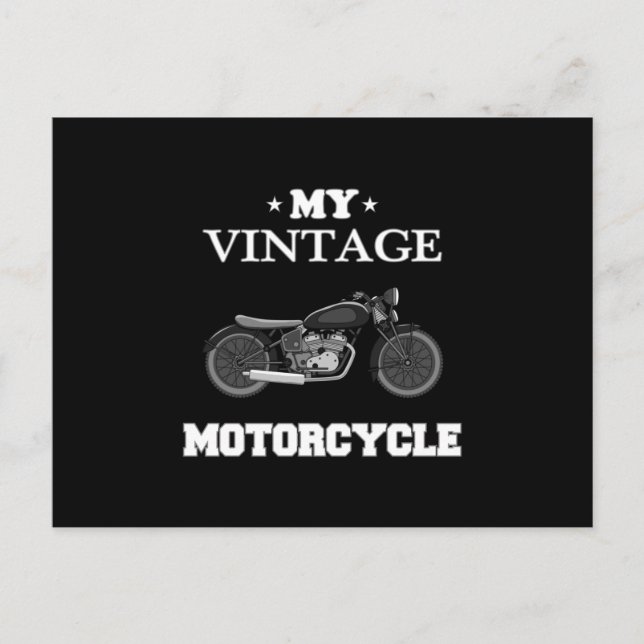 Postal Motocicleta Bicicleta Funny Vintage Gift Idea (Anverso)