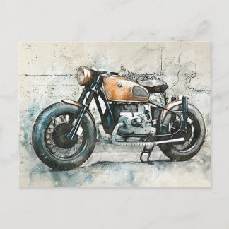 Postal Motocicleta clásica BMW