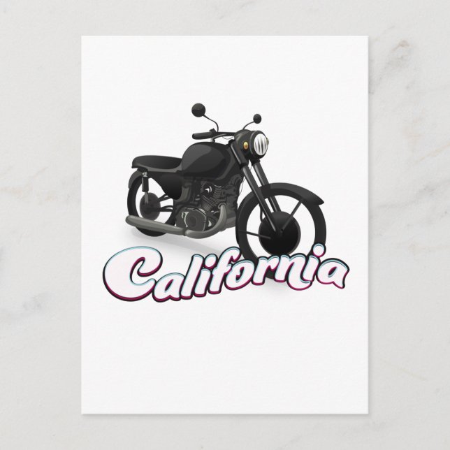 Postal Motocicleta de California (Anverso)