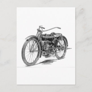 Postal Motocicleta de época de 1918