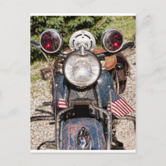 Postal motocicleta de la vieja policía india