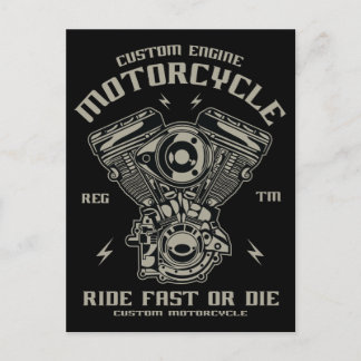 Postal Motocicleta De Motor personalizado De Viaje Rápido