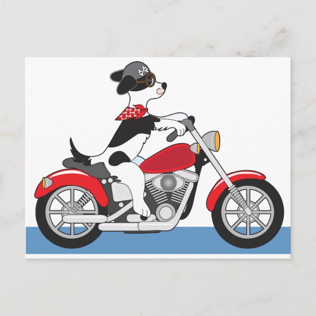 Postal Motocicleta de perro (Anverso)