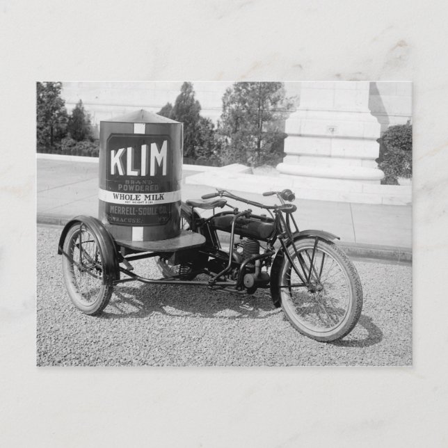 Postal Motocicleta del almacén de tambores (Anverso)