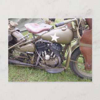 Postal Motocicleta del ejército de cosecha