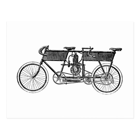 Postal Motocicleta del Victorian del vintage