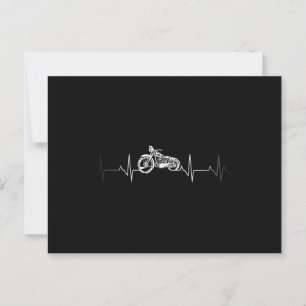 Postal Motocicleta Heartbeat T-Shirt - Me encanta mi moto