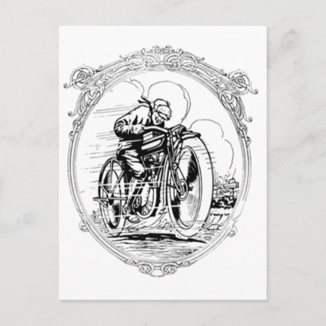 Postal Motocicleta Vintage - Día del Padre (Anverso)