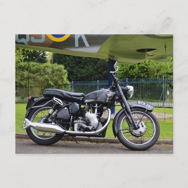 Postal Motocicleta Y Spitfire (Anverso)