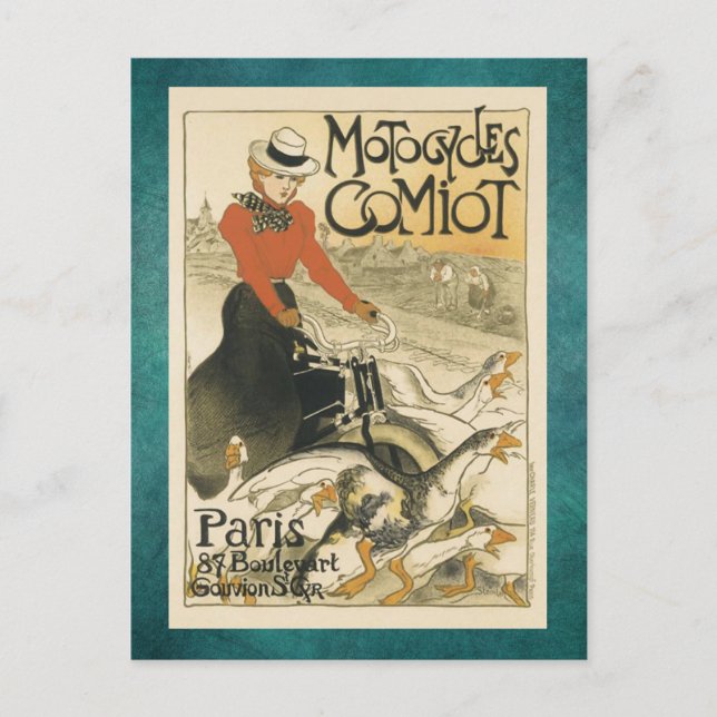 Postal Motocicletas Comiot Por Theophile-Alexandre Steinl (Anverso)