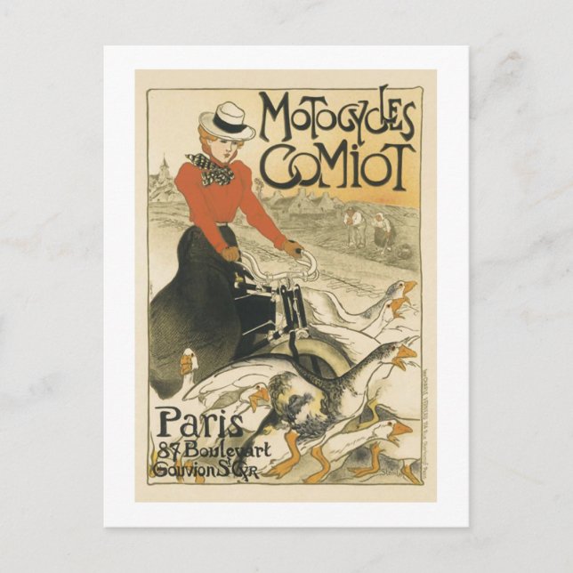 Postal Motocicletas Comiot Por Theophile-Alexandre Steinl (Anverso)