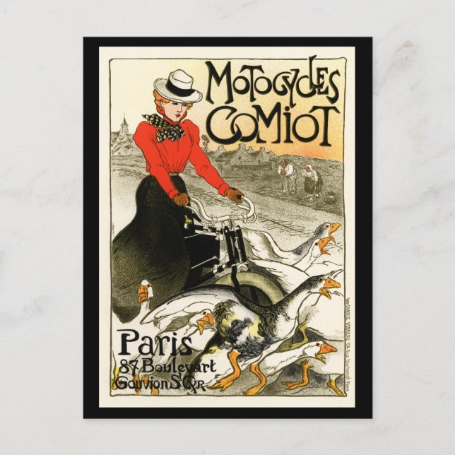 Postal Motocicletas Comiot, Steinlen (Anverso)