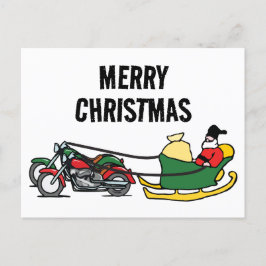 Postal Motocicletas divertidas saltando Navidades de Slei
