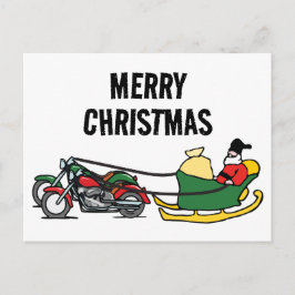Postal Motocicletas divertidas saltando Navidades de Slei