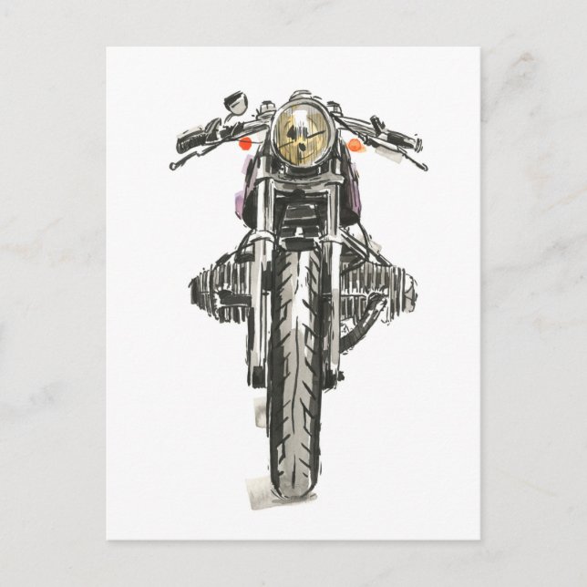 Postal Motocicletas en tinta II (Anverso)