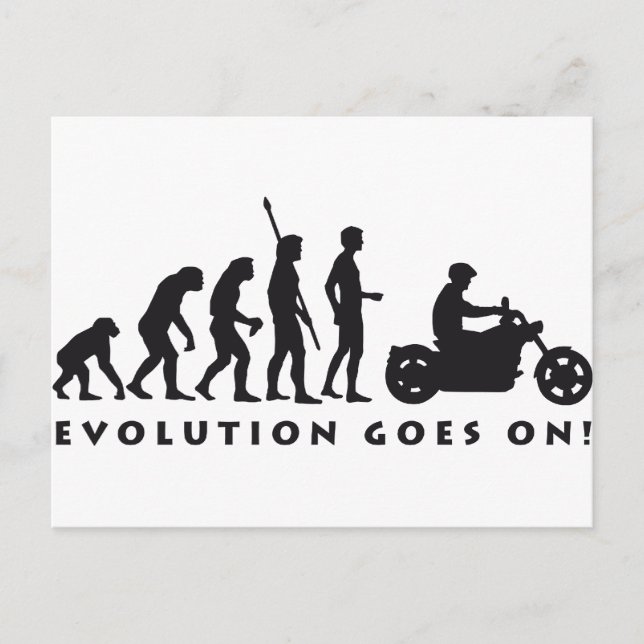Postal motociclista de evolución (Anverso)