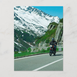 Postal Motociclista en nevada foto