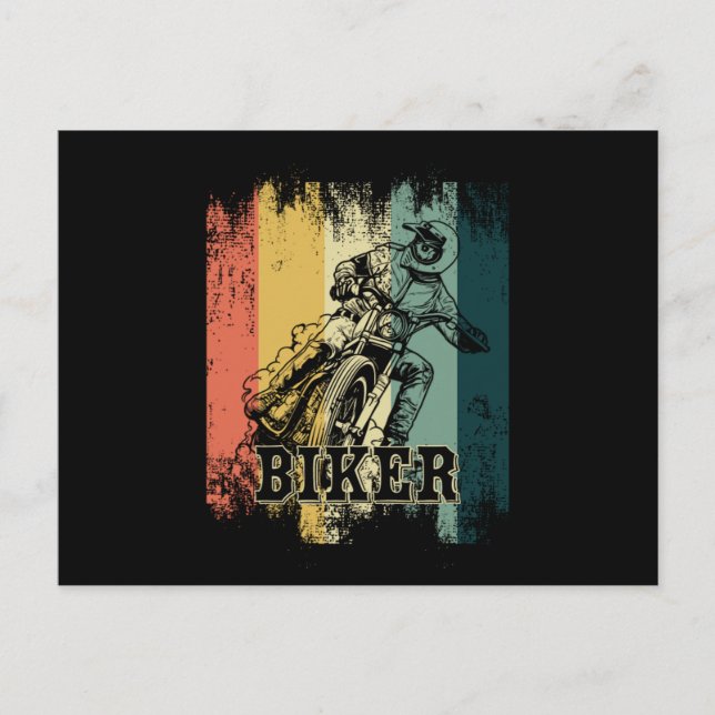 Postal Motocross Riders Racers Motorcycle Gift Retro Vint (Anverso)