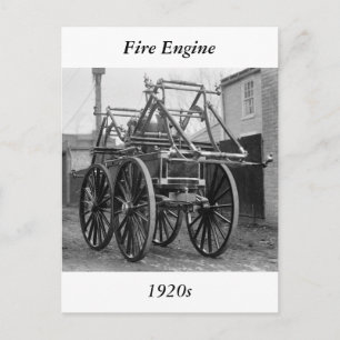 Postal Motor de fuego antiguo, años 20
