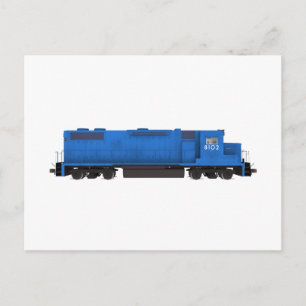 Postal Motor de tren azul: