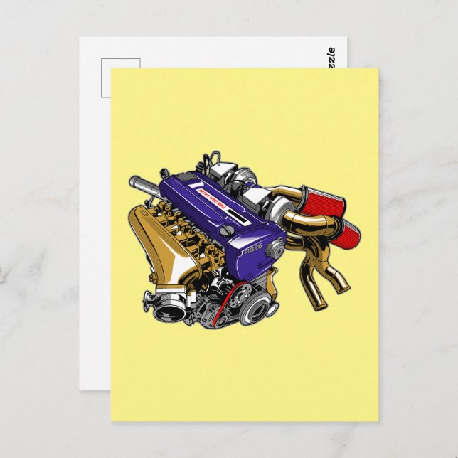 POSTAL MOTOR DE TURBO DE SEIS CICLINDRO JDM (Anverso / Reverso)